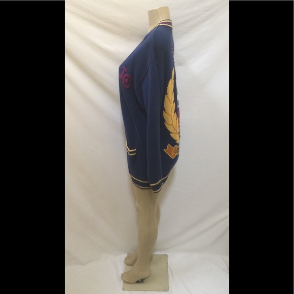 Liz Sport Vintage Size M Hand Embroidered Cardigan - Picture 6 of 8